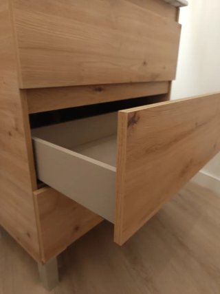 Mueble de baño madera y metal