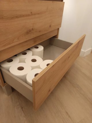 Mueble de baño madera y metal