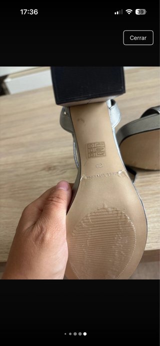 Sandalias tacón plataforma plateadas