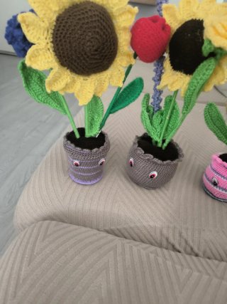 Flores tejidas a crochet