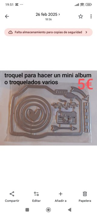 Troquel Scrapbooking Copos de Nieve
