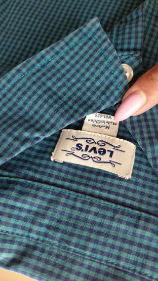Camisa Levi's cuadros azul y verde