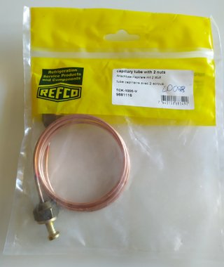 Tubo Capilar REFCO TCK-1000-V con 2 Tuercas