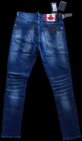 D2 Dsquared2 Blu Denim Jeans Taglia 46