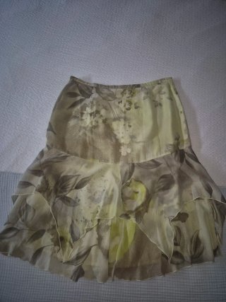 Falda Midi Estampada Mujer
