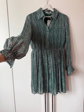 Vestido Cerise Blue Paris verde estampado