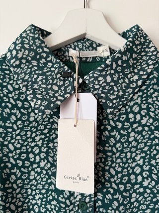 Vestido Cerise Blue Paris verde estampado