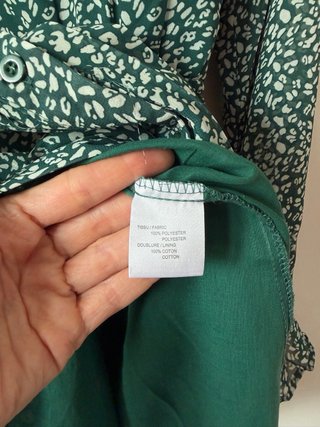 Vestido Cerise Blue Paris verde estampado