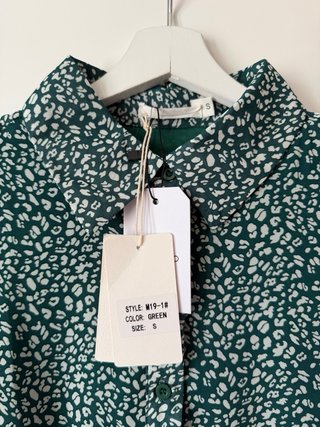 Vestido Cerise Blue Paris verde estampado