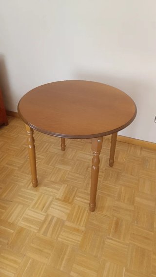 Mesa redonda extensible de madera