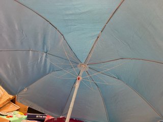 AKTIVE Sombrilla playa 180 cm, Plegado compacto,