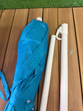 AKTIVE Sombrilla playa 180 cm, Plegado compacto,