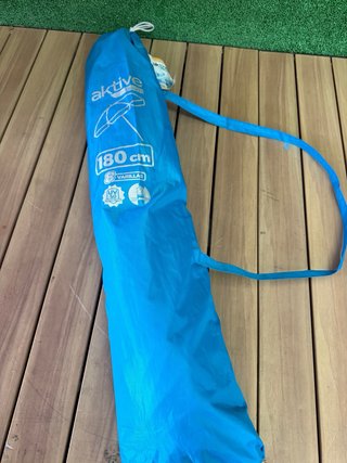 AKTIVE Sombrilla playa 180 cm, Plegado compacto,