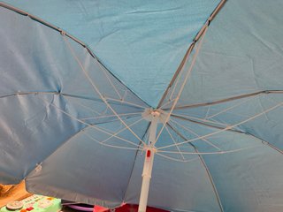 AKTIVE Sombrilla playa 180 cm, Plegado compacto,
