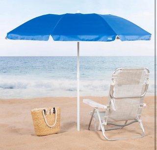 AKTIVE Sombrilla playa 180 cm, Plegado compacto,