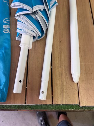 AKTIVE Sombrilla playa 180 cm, Plegado compacto,