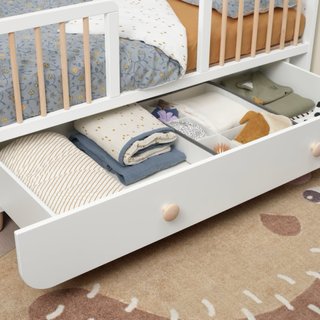 Cuna blanca MYLLRA 60x120 cm con cajón
