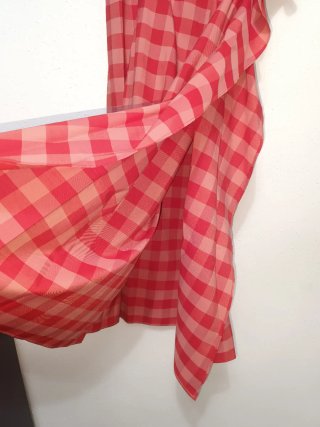 Falda midi cuadros volantes talla S