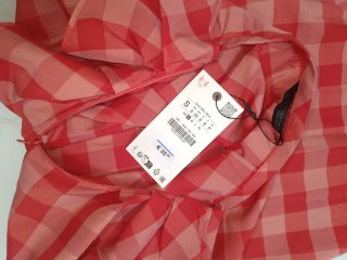 Falda midi cuadros volantes talla S