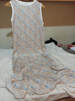 Vestido largo satinado verano T-38