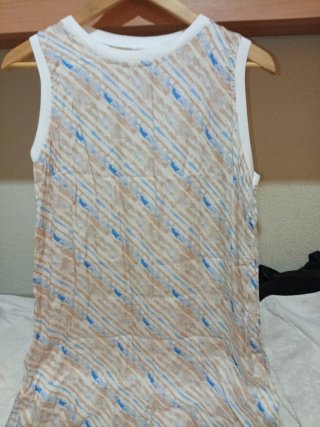 Vestido largo satinado verano T-38