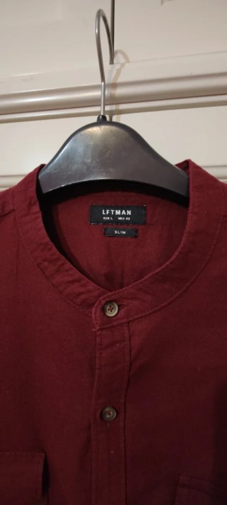 Camisa Mao LEFTMAN L Burdeos