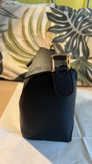 Loewe Puzzle Small Negro Piel Ternera
