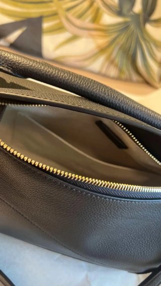 Loewe Puzzle Small Negro Piel Ternera