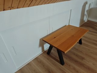 Mesa de centro roble natural/negro 60x110x45