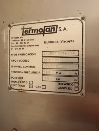 Horno profesional panadería Termopan