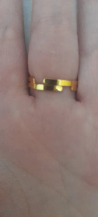Anillo Corazón Dorado Beige