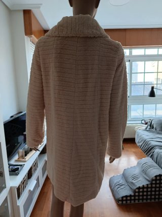 Abrigo beige mujer talla única