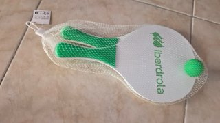 Palas de playa con pelota