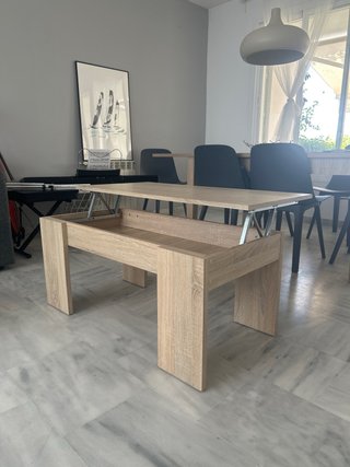 Conjunto Mueble TV, Mesa Baja y Mesa Comedor