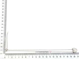 gargantilla plata 925mm con piedra con circonita 22cm