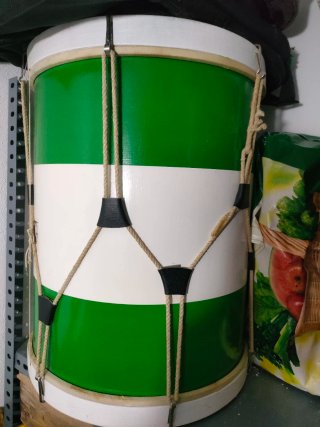 Tambor Rociero Verde y Blanco
