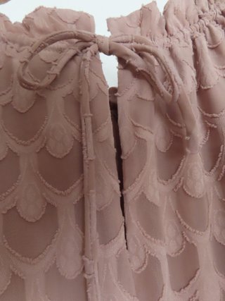 h&m vestido cóctel evasé halter rosa