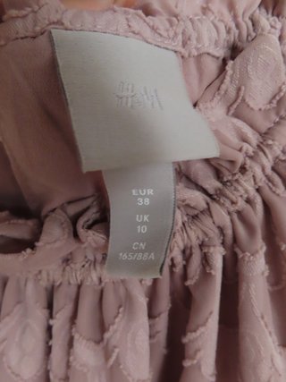 h&m vestido cóctel evasé halter rosa