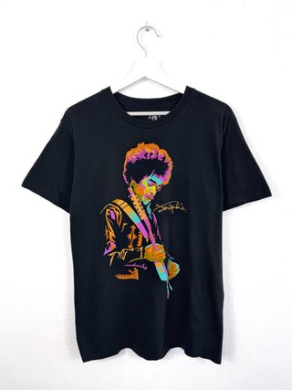 Camiseta Jimi Hendrix Retro Music Graphic Negra