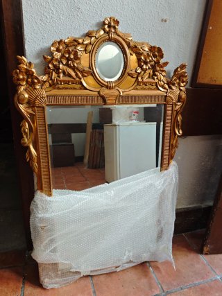 Espejo Antiguo Dorado