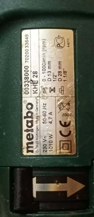 Taladro percutor Metabo KHE 28