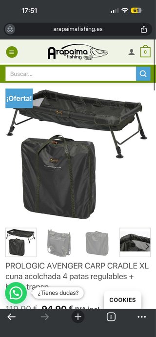 Cuna de carpa Prologic Avenger XL