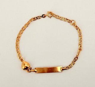 Esclava bebé Oro 18K Corazón 15cm 1,79grs