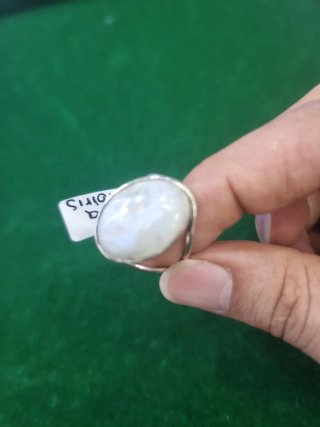 Anillo Plata 925 Piedra Natural luna arco iris