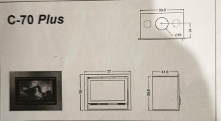 URGE Chimenea Carbel C70 plus leña con ventilación