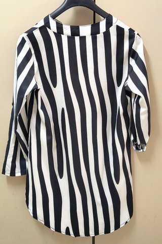 Camicia donna fantasia righe M