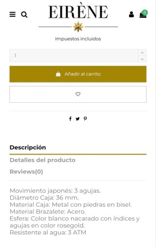 Reloj Marea Mujer Plata y Blanco