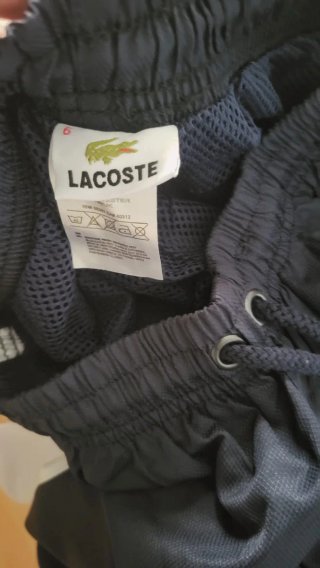 Pantalón chándal Lacoste Azul marino y Rojo,talla6
