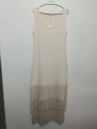 Vestido largo Zara flecos Talla L