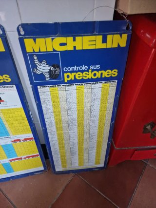 Pareja Carteles Michelin Presiones Neumáticos
